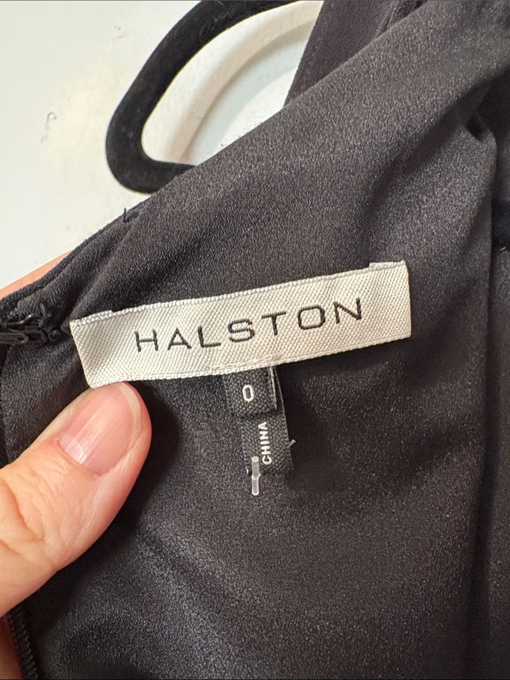 Halston Black Asymmetric Draped Cape Cocktail Mini Dress Size 0 - Picture 4 of 5